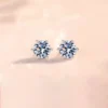 Moissanite Silver Stud Earrings for Women as a Gift