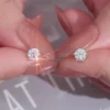 Moissanite Silver Stud Earrings for Women as a Gift