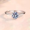 1 carat Moissanite diamond ring